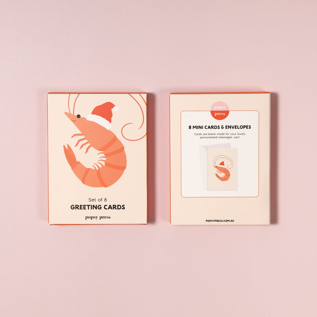 Christmas Prawn Mini Card Boxed Set