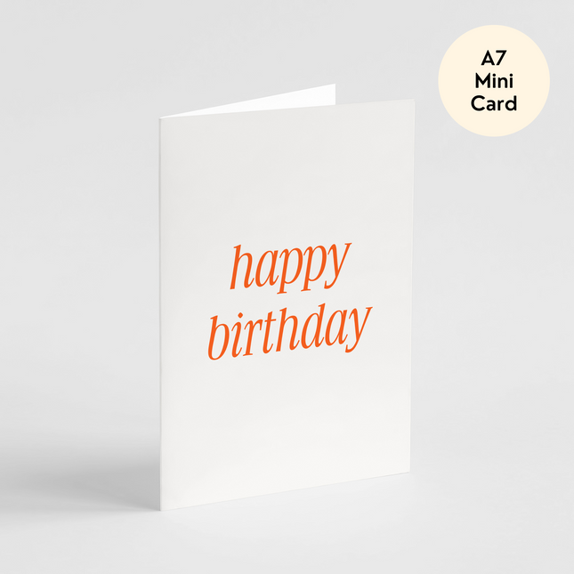 Simple Happy Birthday Card - Mini Card