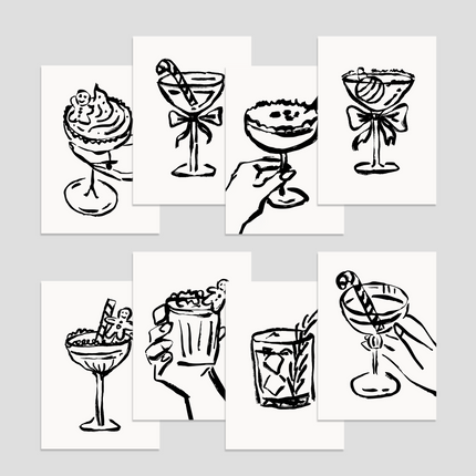 Christmas Cocktails Mini Card Boxed Set