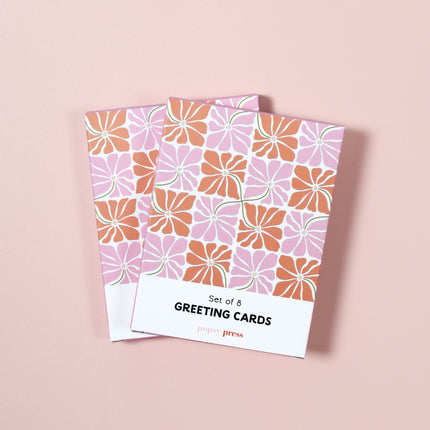 Retro Flower Pattern Mini Card Boxed Set