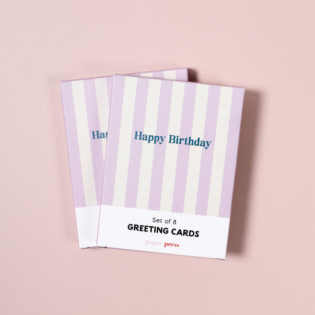 Birthday Stripes Mini Card Boxed Set