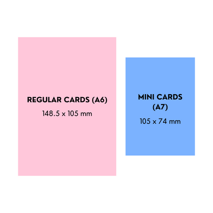 Pink Checkers Card - Mini Card