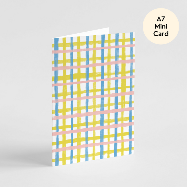 Pastel Grid Card - Mini Card