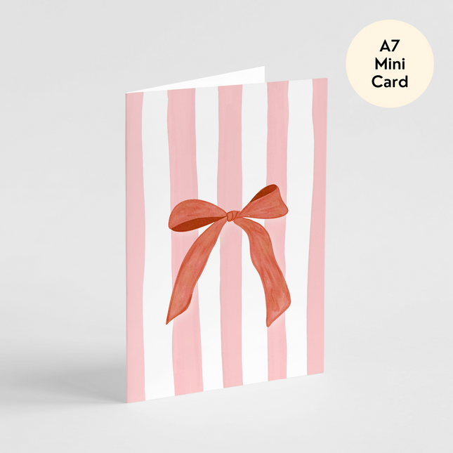 Red Bow Card - Mini Card