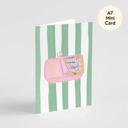 Sardines Tin Card - Mini Card