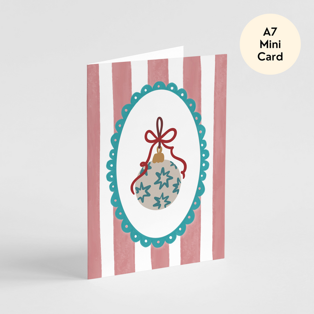 Christmas Stars Ornament Card - Mini Card