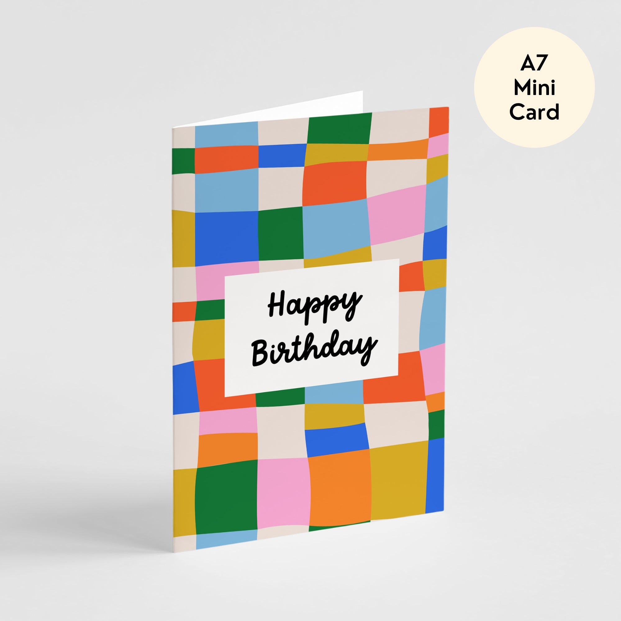 Colourful Happy Birthday Card - Mini A7 Greeting Card