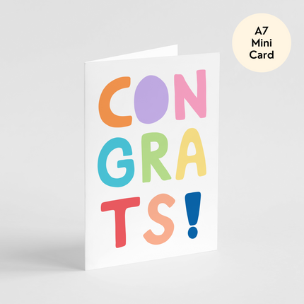 Colourful Congrats Card - Mini Card