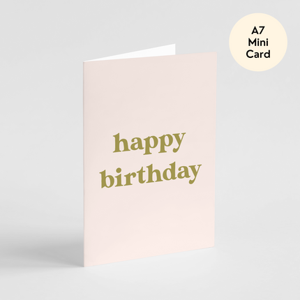 Retro Happy Birthday Card - Mini Card