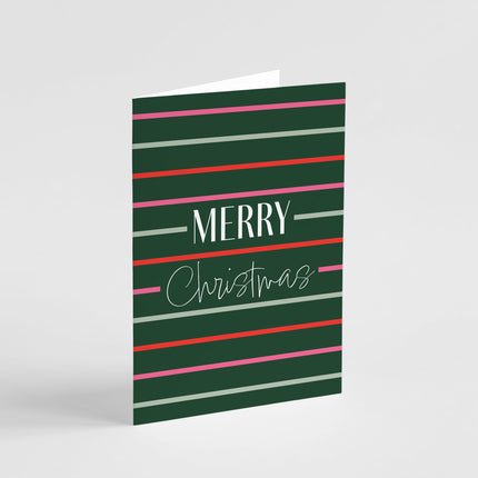 Stripy Merry Christmas Card