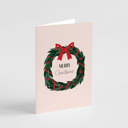 Christmas Wreath Xmas Card