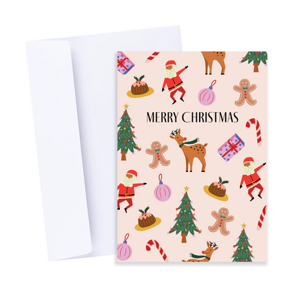 Christmas Pattern Xmas Card