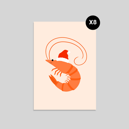 Christmas Prawn Mini Card Boxed Set