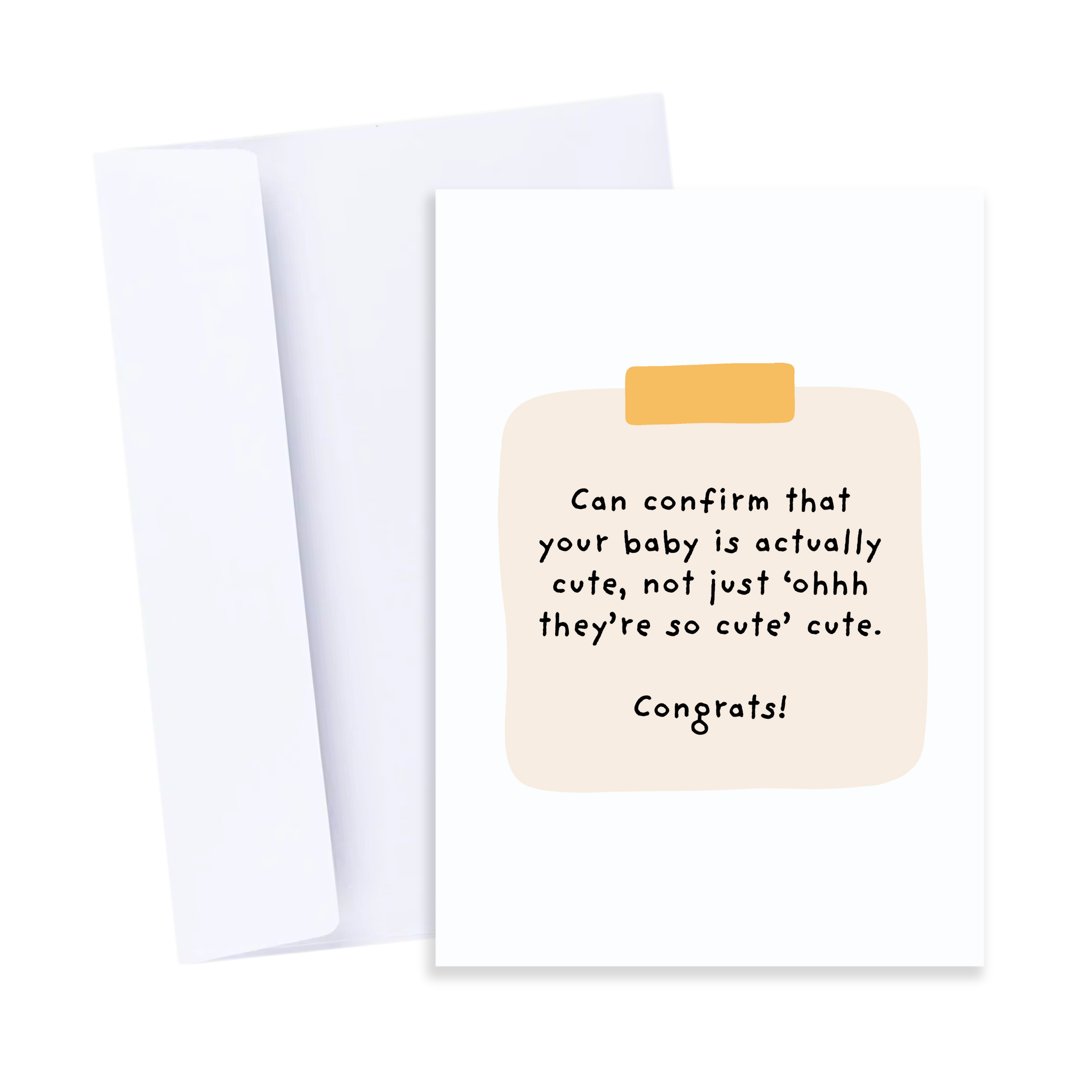 Actually Cute Baby Congratulations Card