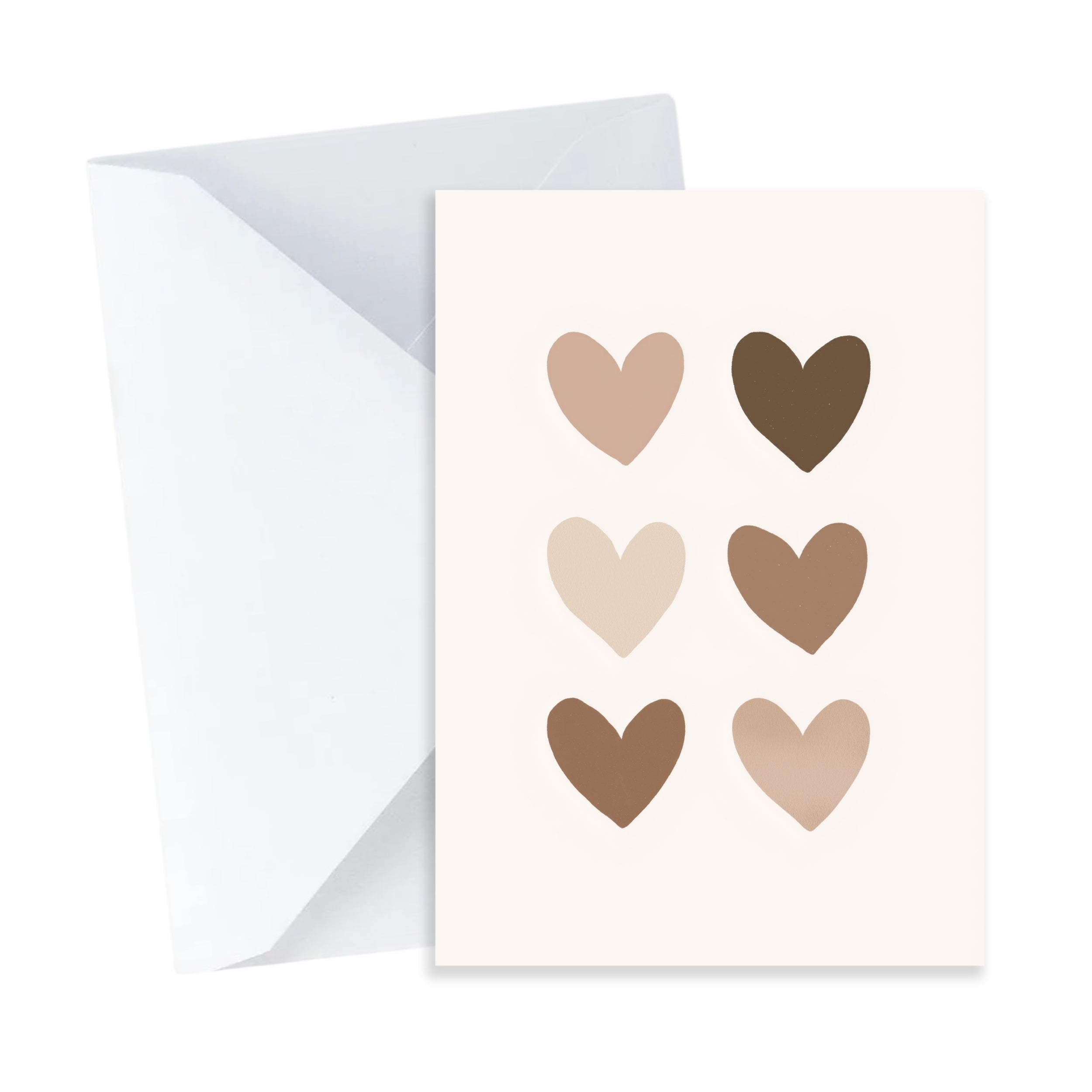 Boho Hearts Card - Mini A7 Greeting Card