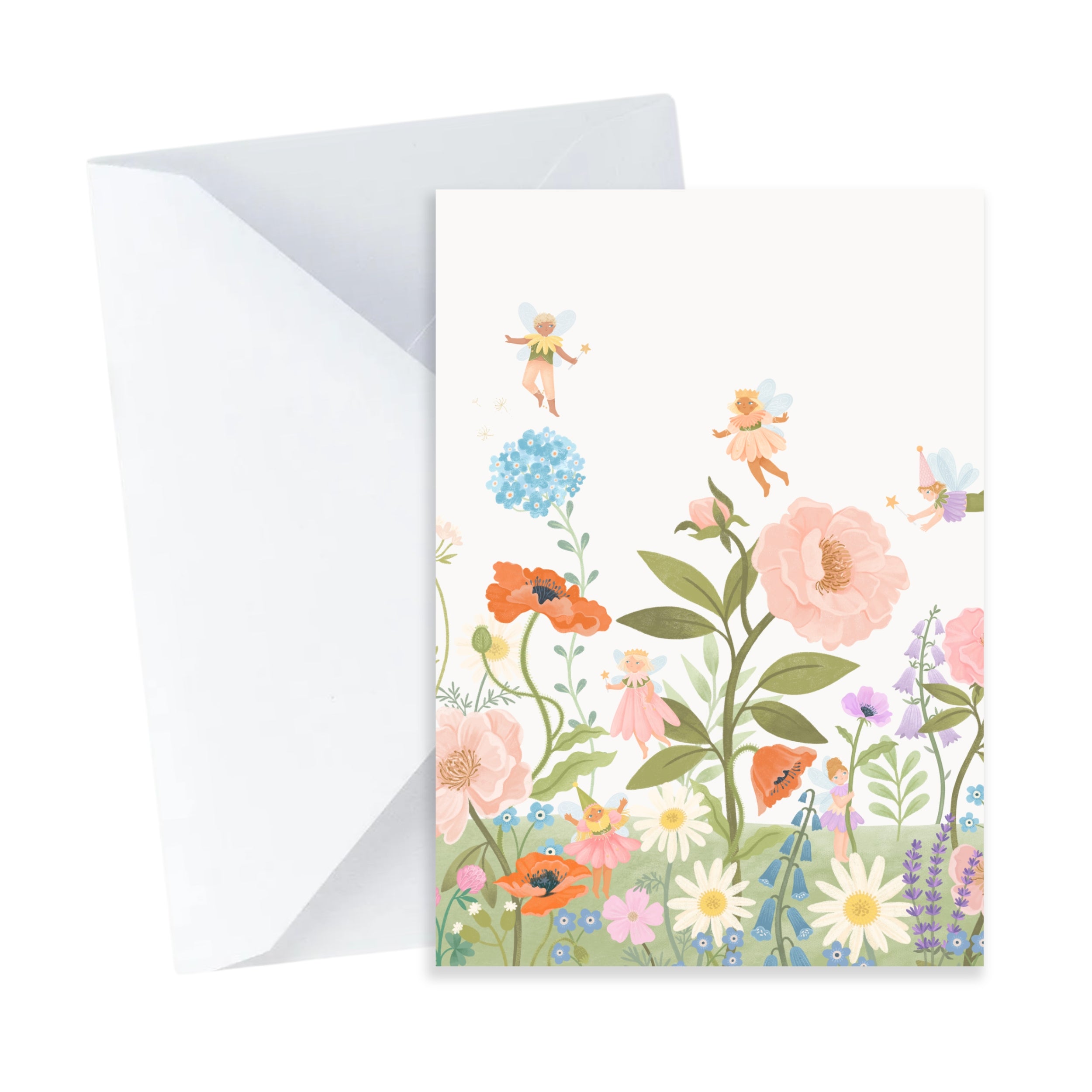 Flower Fairy Garden Card - Mini A7 Greeting Card