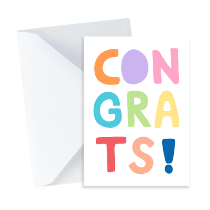 Colourful Congrats Card - Mini Card