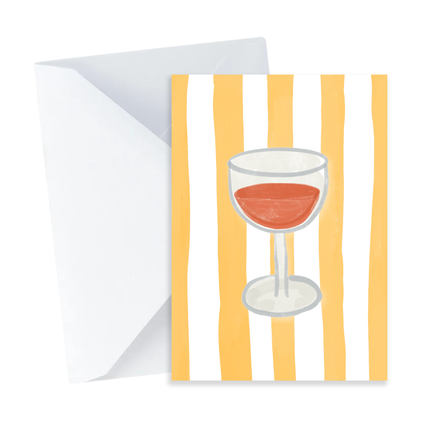 Red Wine Glass Card - Mini Card