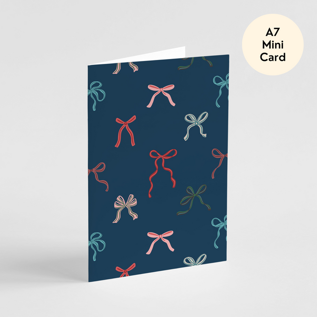 Christmas Bows Card - Mini Card