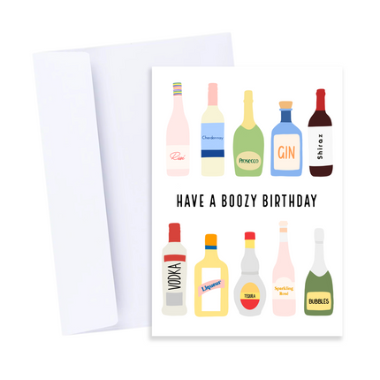 Boozy Birthday Card