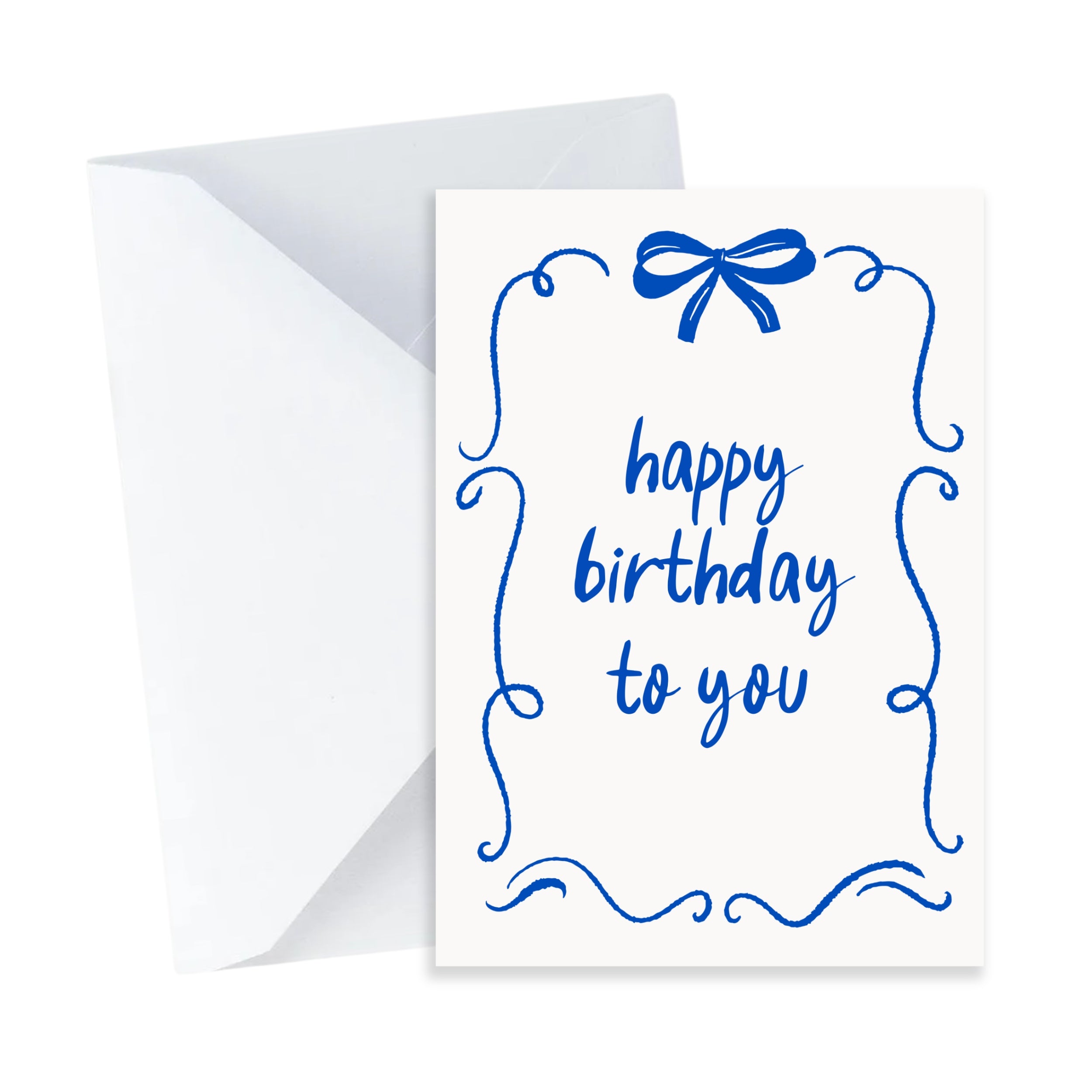 Bow Happy Birthday To You Card - Mini A7 Greeting Card