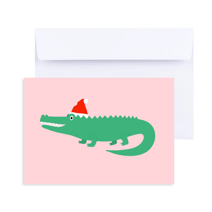 Crocodile Christmas Card