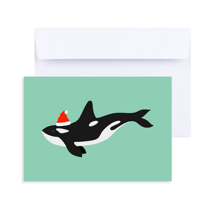 Whale Christmas Card