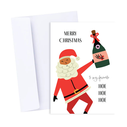 Favourite Hoe Hoe Hoe Christmas Card