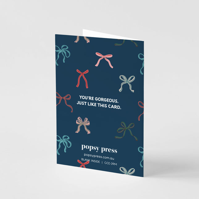 Christmas Bows Card - Mini Card