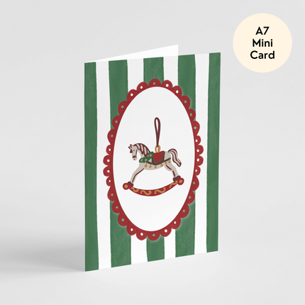 Rocking Horse Ornament Card - Mini Card