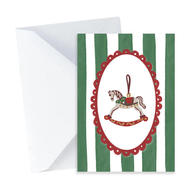 Rocking Horse Ornament Card - Mini Card