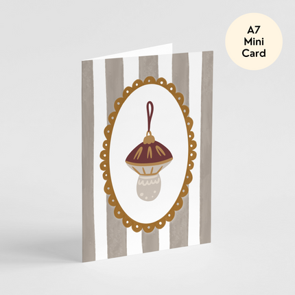 Mushroom Ornament Card - Mini Card