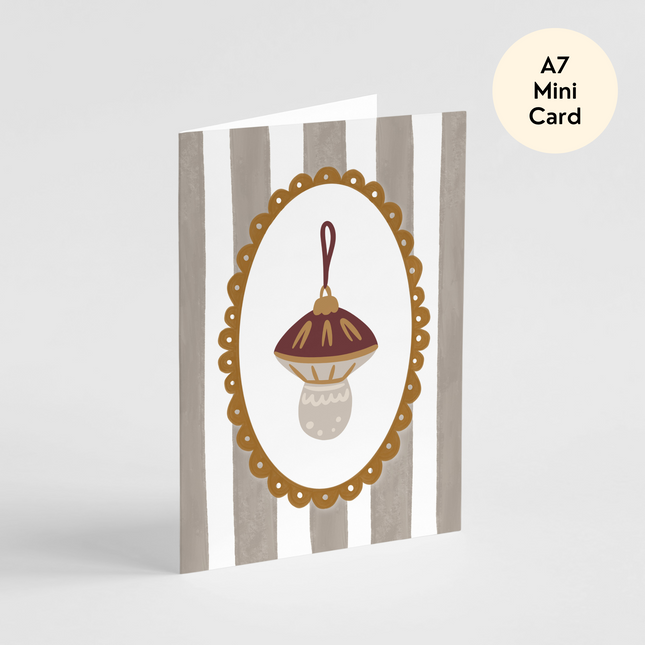 Mushroom Ornament Card - Mini Card