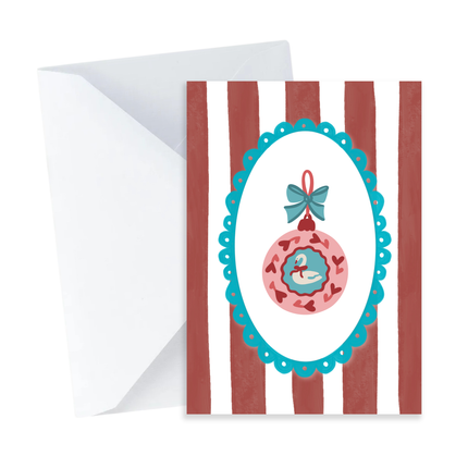Swan Ornament Card - Mini Card