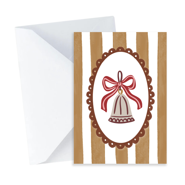 Christmas Bell Ornament Card - Mini Card