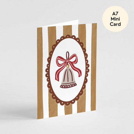 Christmas Bell Ornament Card - Mini Card