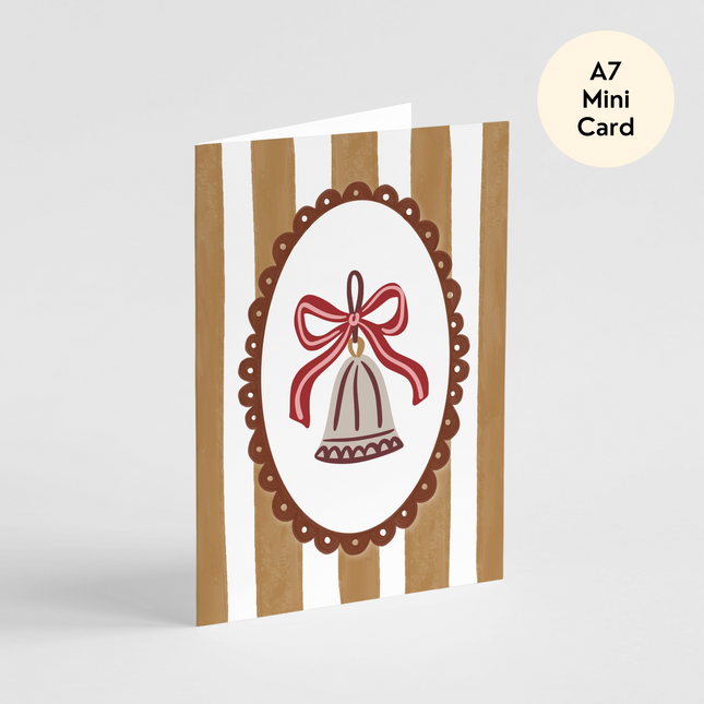 Christmas Bell Ornament Card - Mini Card