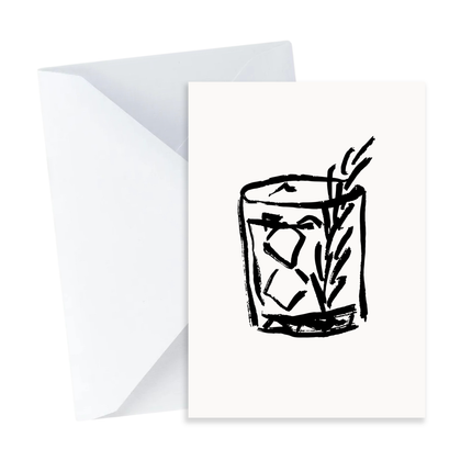 Whiskey Christmas Cocktail Card - Mini Card