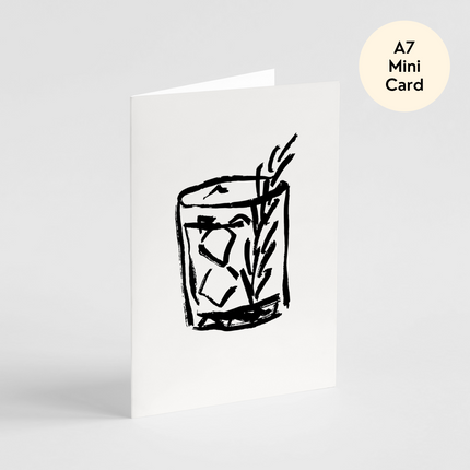 Whiskey Christmas Cocktail Card - Mini Card