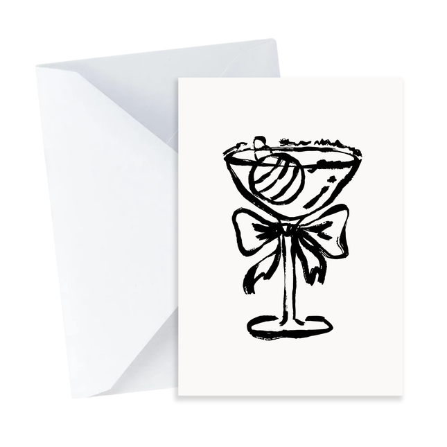 Bauble Cocktail Christmas Card - Mini Card