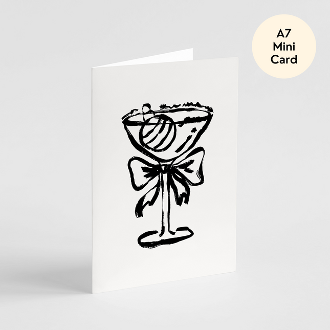 Bauble Cocktail Christmas Card - Mini Card