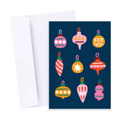 Midnight Baubles Christmas Card