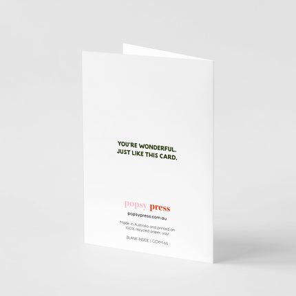 Green Stripes Merry Christmas Card