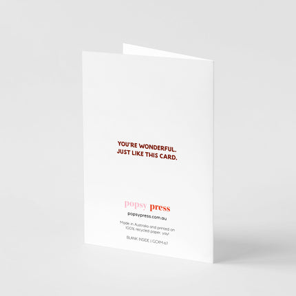 Burgundy Stripes Merry Christmas Card