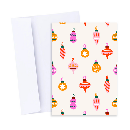 Christmas Baubles Pattern Card