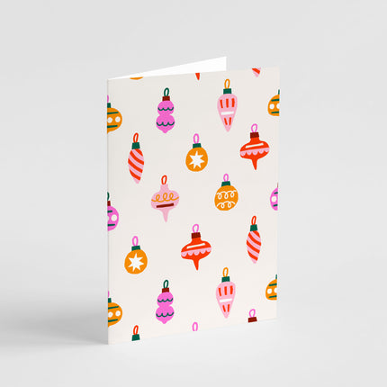 Christmas Baubles Pattern Card