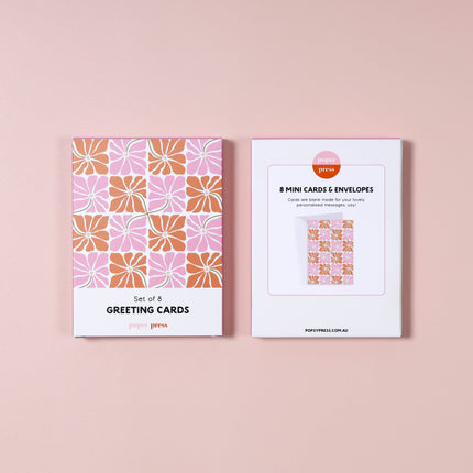 Retro Flower Pattern Mini Card Boxed Set