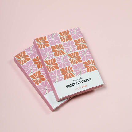 Retro Flower Pattern Mini Card Boxed Set
