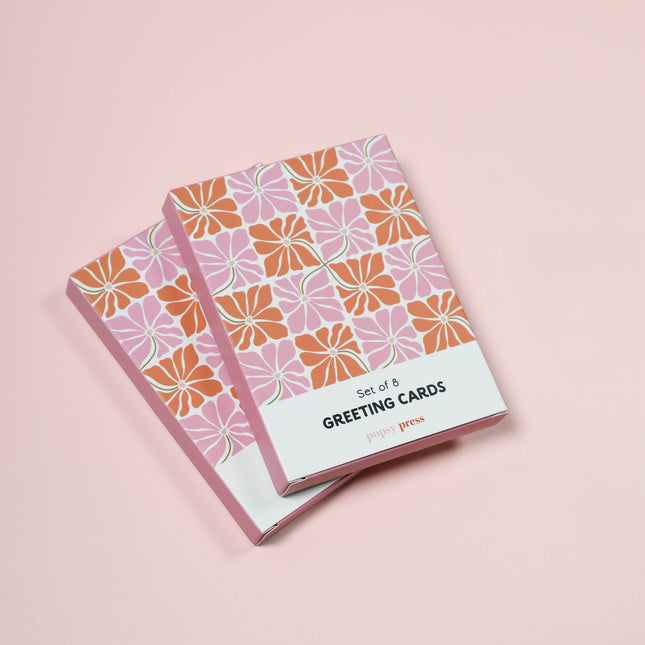 Retro Flower Pattern Mini Card Boxed Set