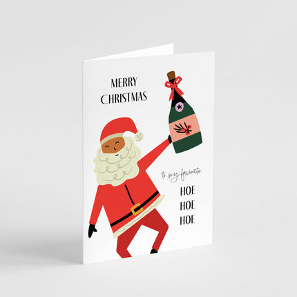 Favourite Hoe Hoe Hoe Christmas Card